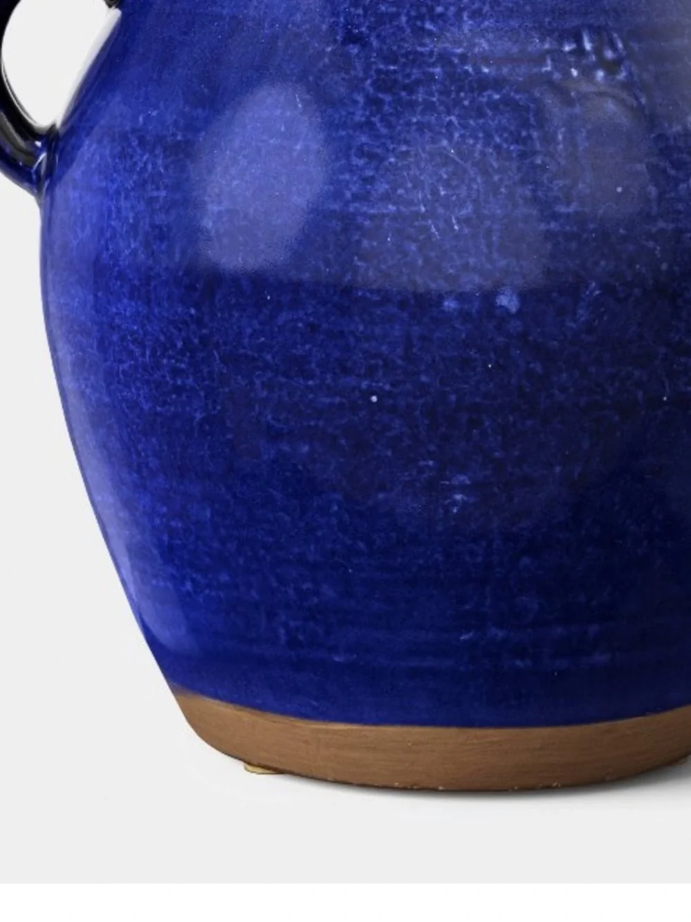 THRESHOLD NWT Medium Tuscan Ceramic Handled Vase Blue